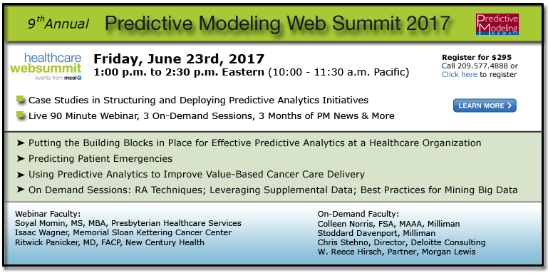 Ninth Annual Predictive Modeling Web Summit 2017