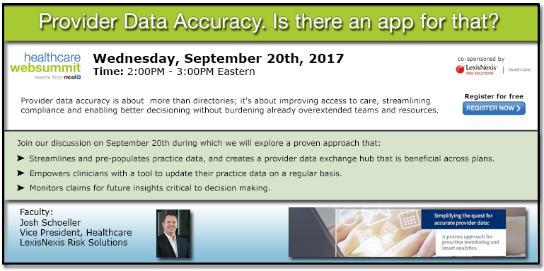 Provider data accuracy- Is there an app for that?